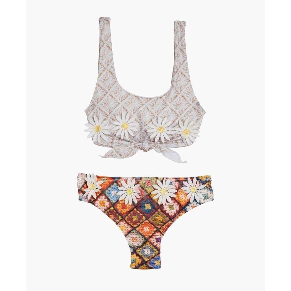 Stella Cove Multi Macrame Front Tie Bikini Beachwear Size 14yrs NWT